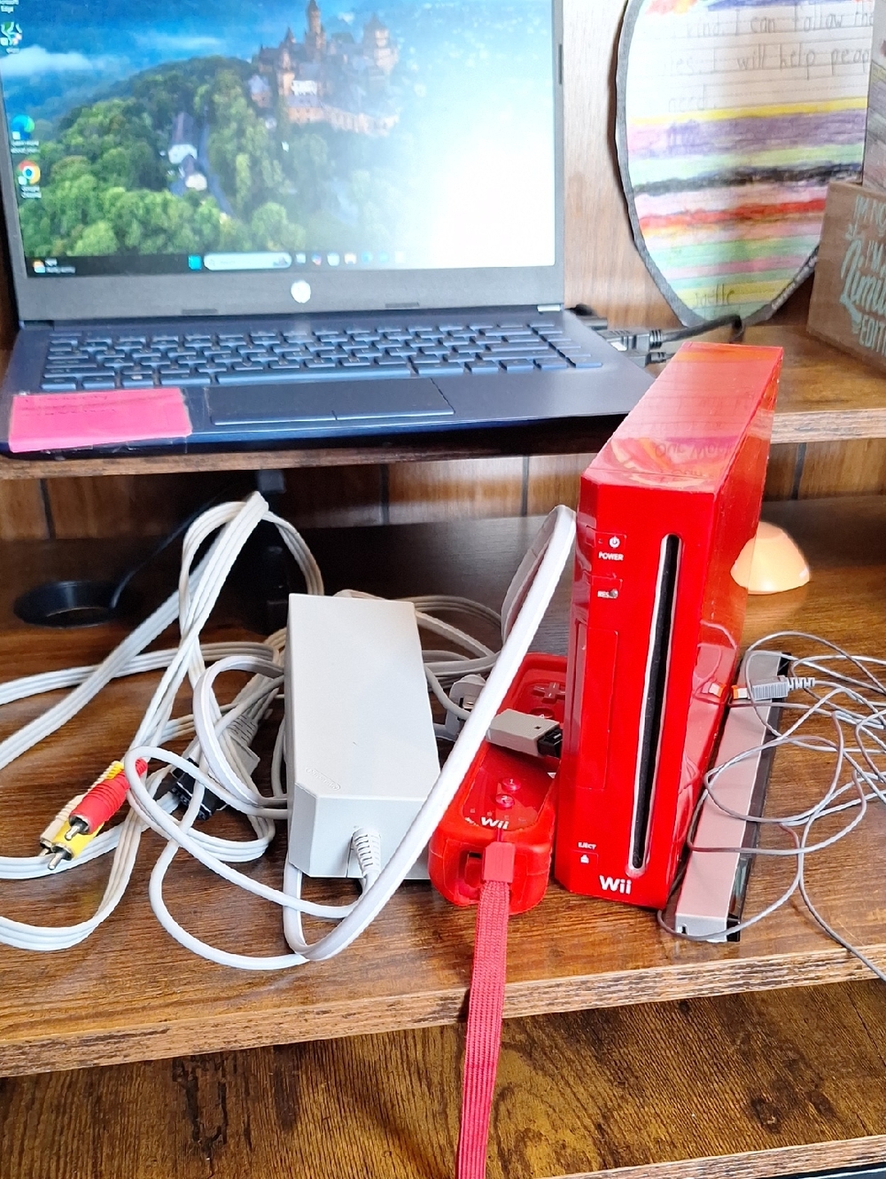 Nintendo Red Wii Console with Matching Red Remote